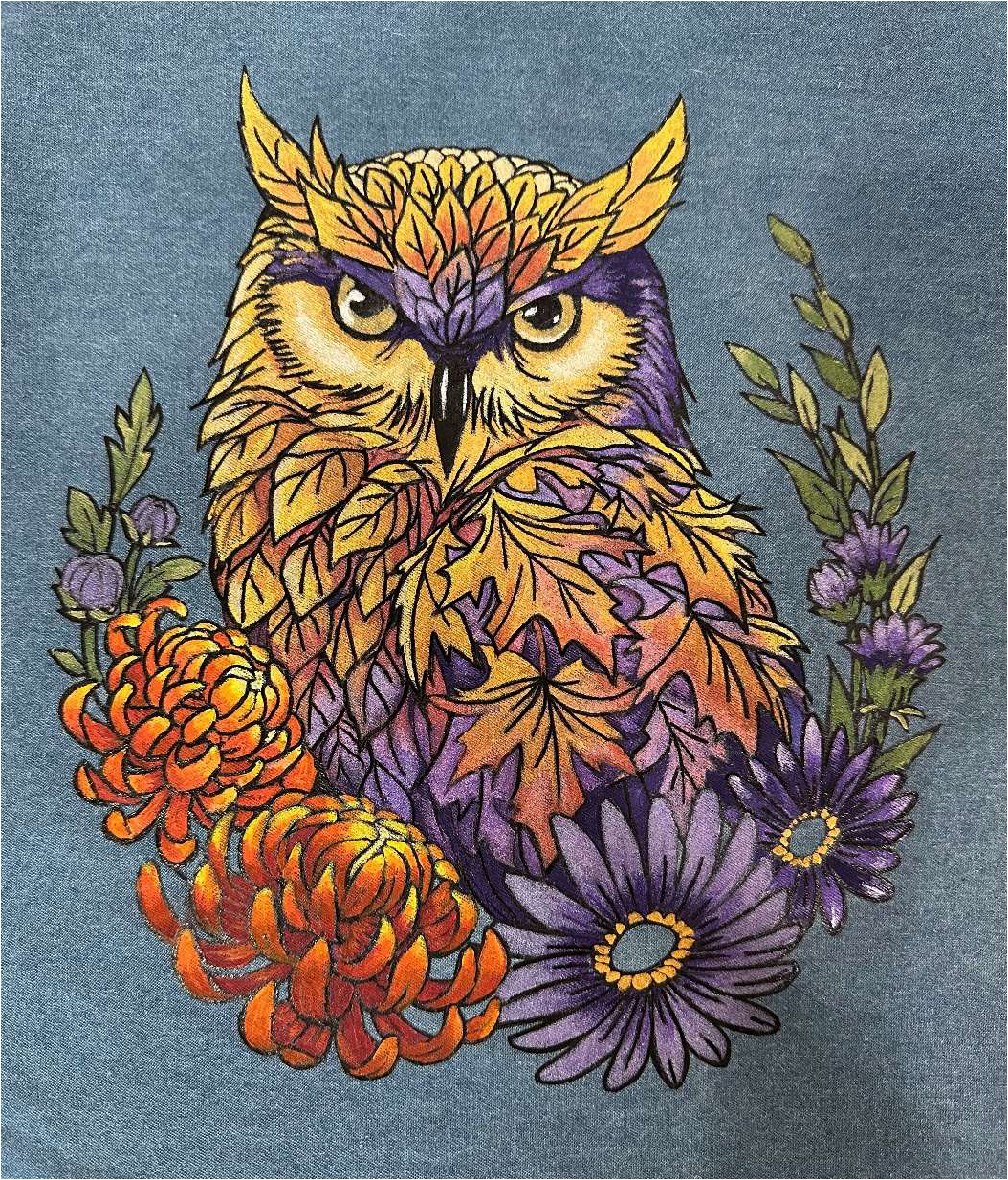 Painting the Owl in Floral Wreath with Michele Markey